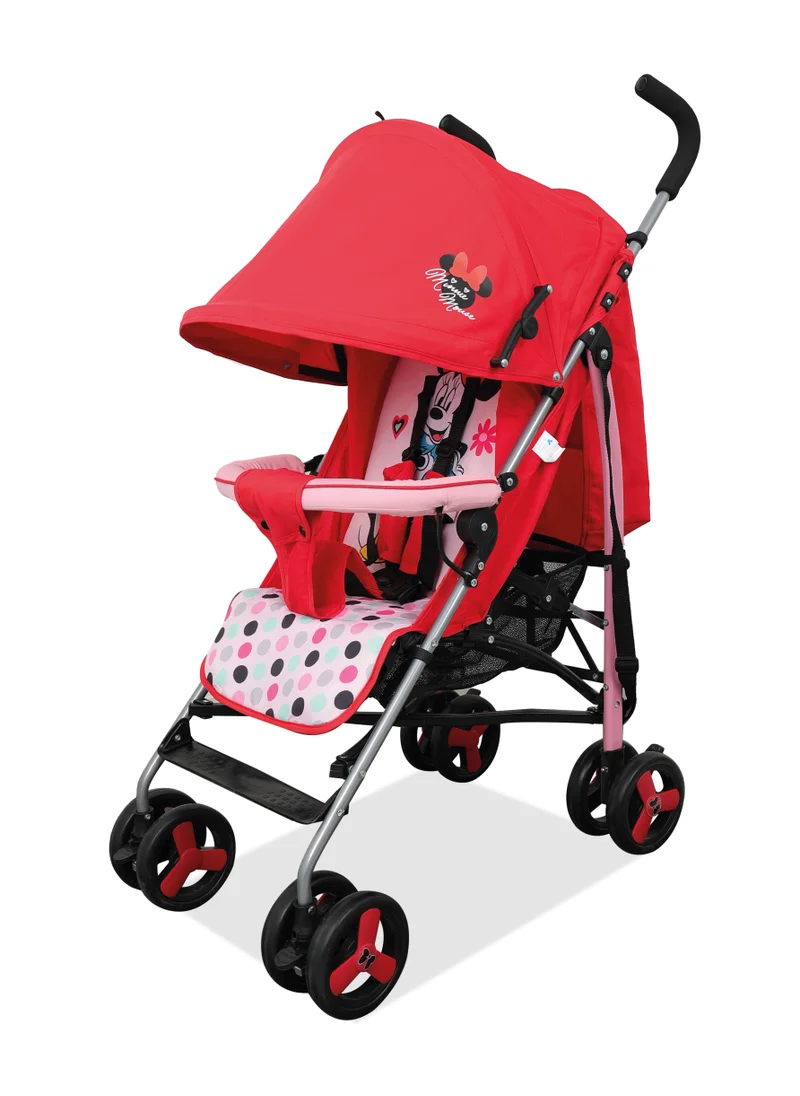 ديزني Minnie Mouse Lightweight Adventure Stroller With Storage Cabin, 0 - 36 months, Compact Design Shoulder Strap, Adjustable Reclining Seat And More