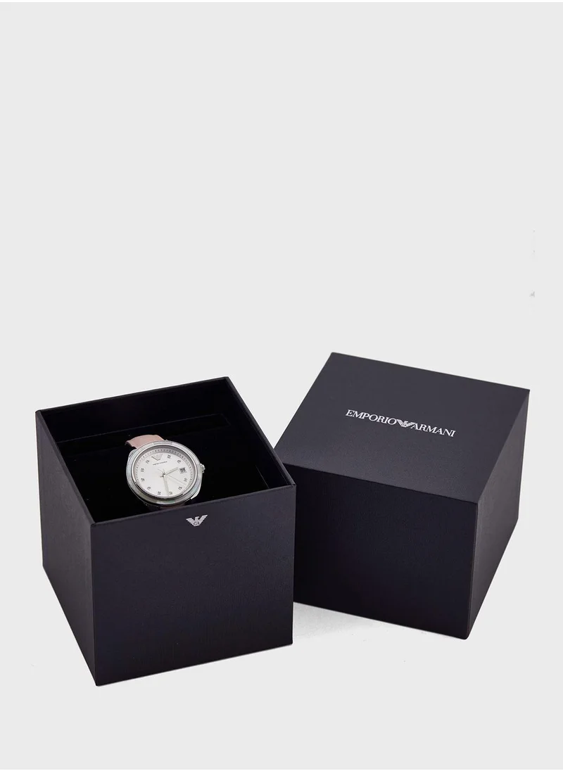EMPORIO ARMANI Leo Silicone Strap Analog Watch