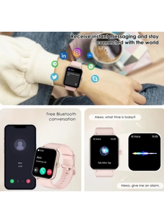 Blackview R50 Smartwatch with Sleep & Heart Rate Monitor, 100+ Sports Modes – Pink - Image 5