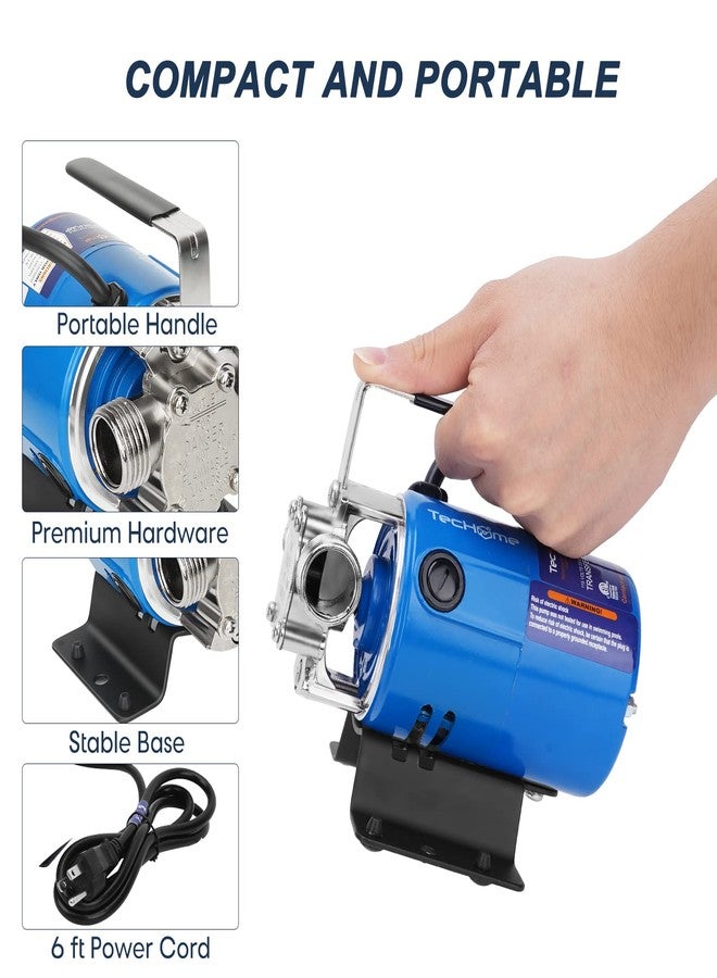 Techome Pump with Hose, 115V 1/10HP 330GPH Power Water Pump Transfer Drain Pump, with Suction Hose Kit. - Image 3