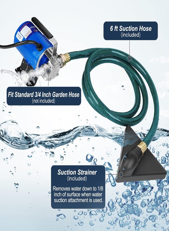 Techome Pump with Hose, 115V 1/10HP 330GPH Power Water Pump Transfer Drain Pump, with Suction Hose Kit. - Image 5