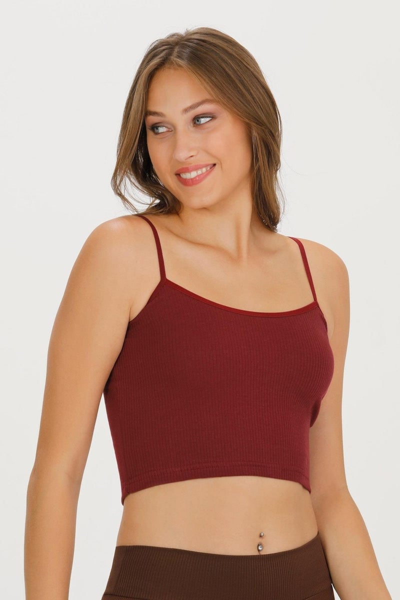 Women's Corduroy Rope Strap Crop Bustier - CROP120