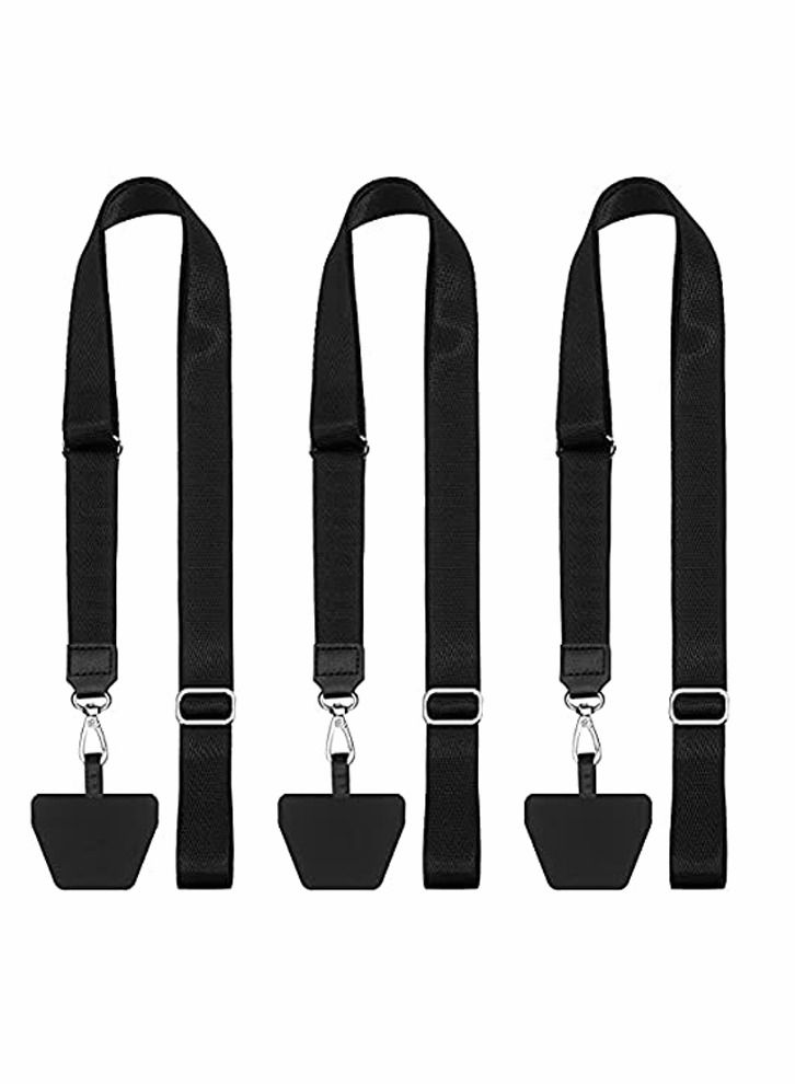 KASTWAVE 3 Pcs Universal Phone Lanyards, Adjustable Phone Neck Strap with 3 Pads Compatible with Phone Case Key - Image 1