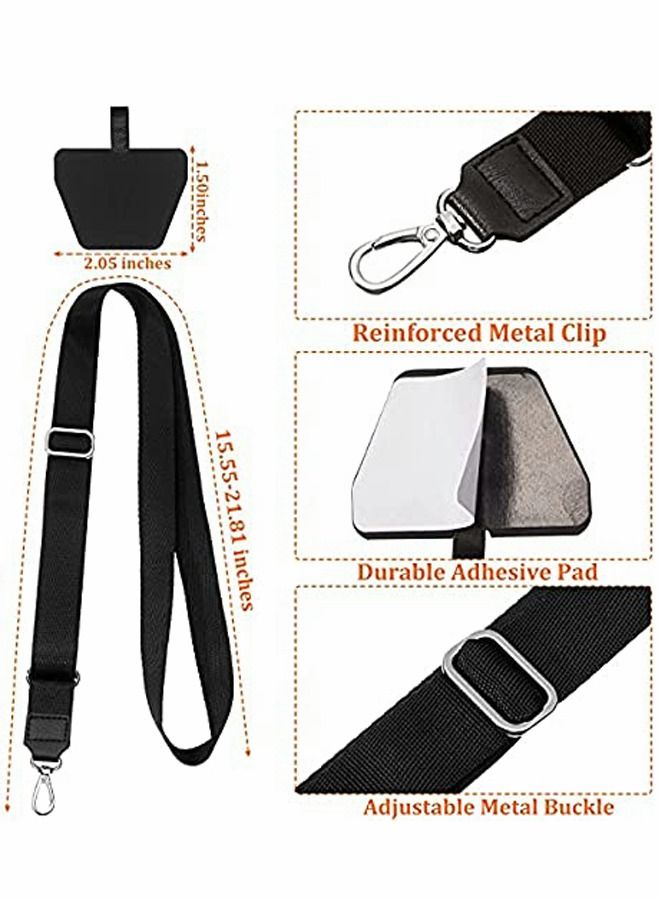 KASTWAVE 3 Pcs Universal Phone Lanyards, Adjustable Phone Neck Strap with 3 Pads Compatible with Phone Case Key - Image 3