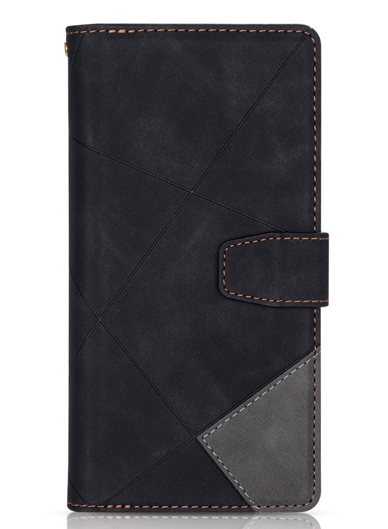 Suteni Flip Cover Leather Protective Hidden Card Slots Phone Case for iPhone - Image 2