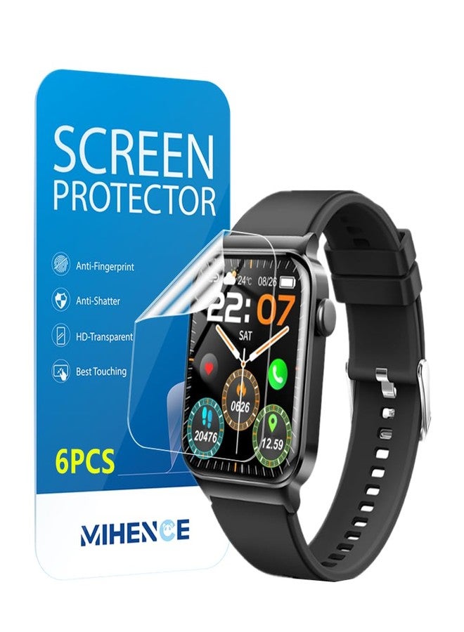 MIHENCE Screen Protector for T50S 1.85"" Smart Watch, HD Full Coverage TPU Protective Film Compatible for Donerton T50S 1.85"" Smartwatch/Uaue T50 1.85"" Smart Watch (6PCS), transparent - Image 1