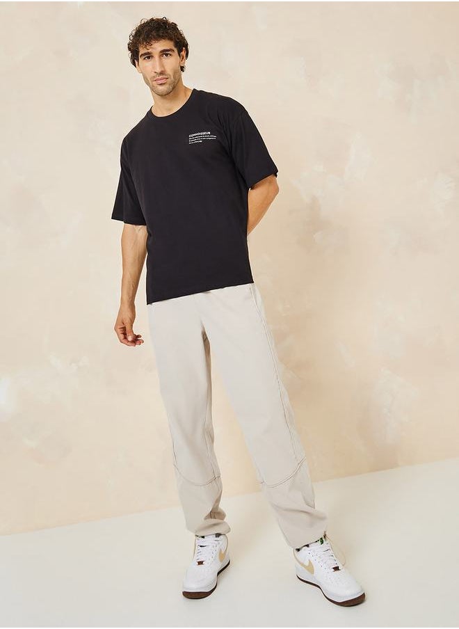 Styli - Minimal Chest HD Text Slogan Oversized T-Shirt - Image 1