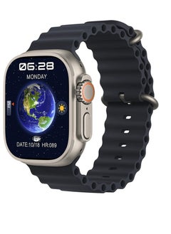 Apple Watch Ocean Band 49mm 45mm 44mm 42mm Soft Silicone Black
