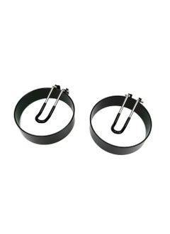 Generic 2Pcs Stainless Steel Egg Frying Ring Metal Circle Shape Fried Poach Pancake Mould with Handle Non Stick Fried Egg Mold Cooking Tools  - Image 3
