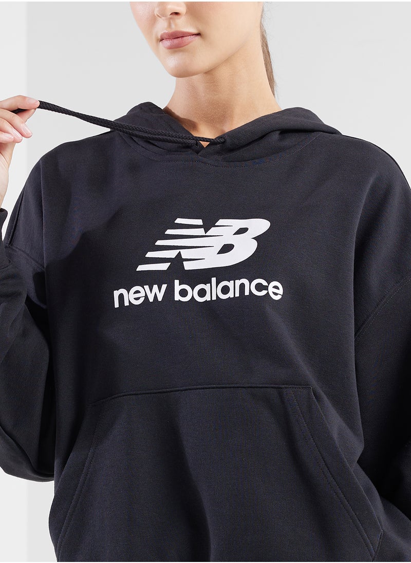 New Balance Essentials French Terry Logo Hoodie  - Image 3