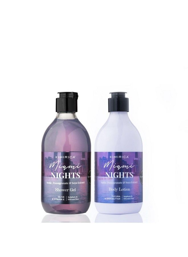KIMIRICA Miami Nights Shower Gel And Summer Body Lotion Duo ; Gift Set Of 2 ; 100% Vegan Paraben And Sls Free (Miami Nights Shower Gel 300Ml) - Image 1
