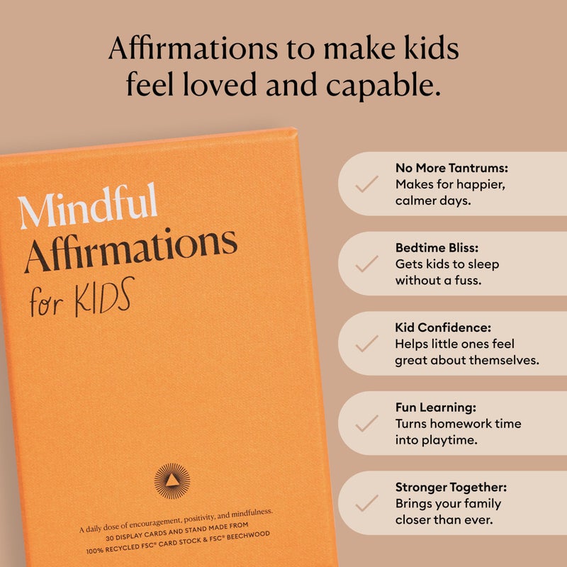 Intelligent Change 30 Positive Mindful Affirmation Cards for Kids with Display Stand - Perfect Gifts for Children & Teachers - Daily Inspiration for Self-Esteem & Positivity - Image 2