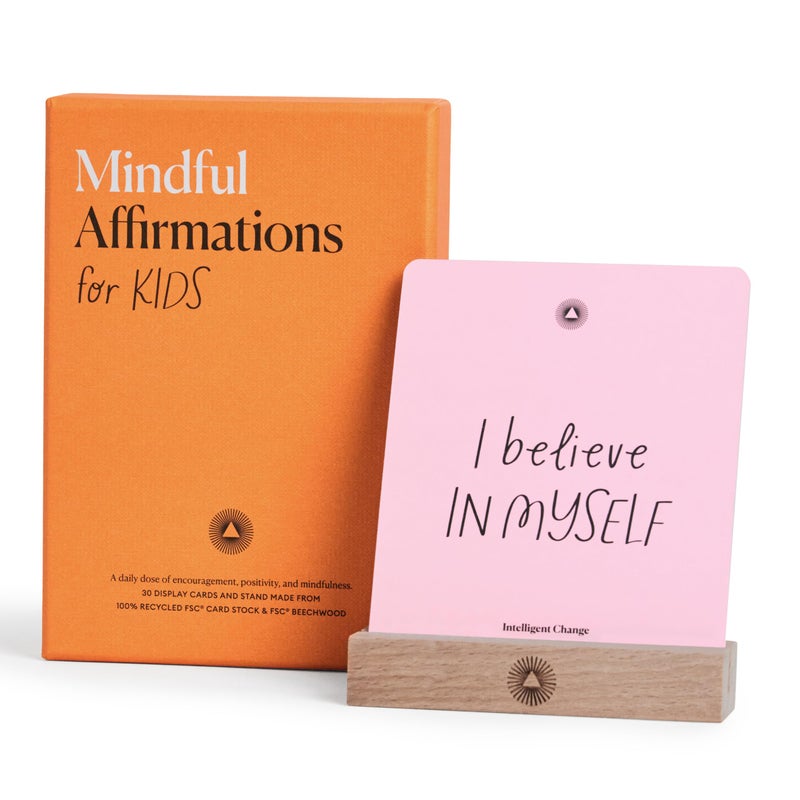 Intelligent Change 30 Positive Mindful Affirmation Cards for Kids with Display Stand - Perfect Gifts for Children & Teachers - Daily Inspiration for Self-Esteem & Positivity - Image 1