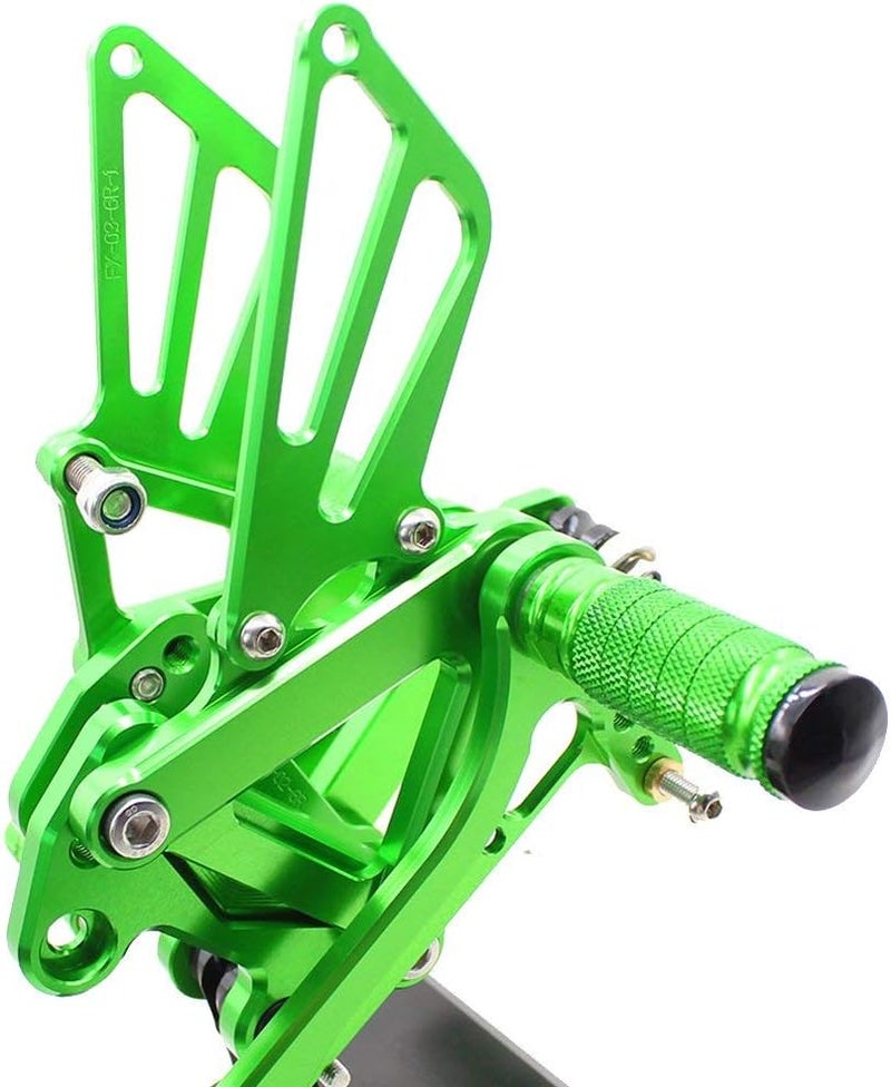 Motorcycle Rearsets Fit For Kawasaki Ninja ZX6R ZX9R 1999-2002,ZZR600 2005-2008 Foot Pegs Rear Set Footrests Brake Shift Pedals Fully Adjustable Foot Boards