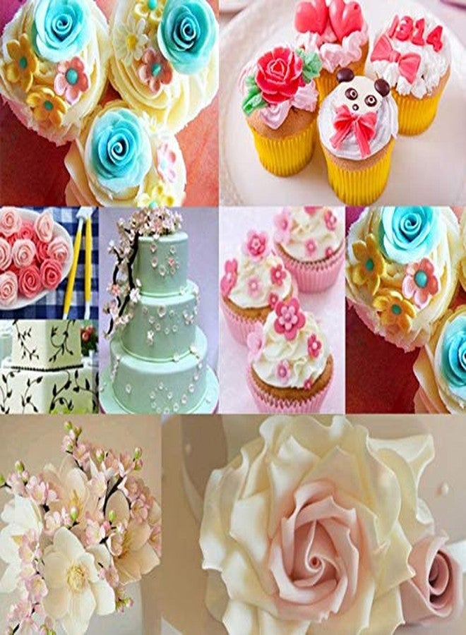 HUNCHA Fondant Cake Sculpting Cutter Chocolate Decoration Flower Modeling Marshmallow Sculpting Clay Baking Craft Tools Set of 8, Random Color - Image 4