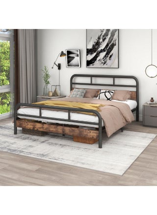 Bed Frame Queen Size, Metal Platform Bed Frame, No Box Spring Required, With Heavy Duty Strong Support Slats, Easy to Assemble, Black 153*210*91CM - pzsku/ZB3E45F1126C9DFACCBC2Z/45/1749460871/6aadd0fe-f0b4-452c-8313-59ced46f1e55