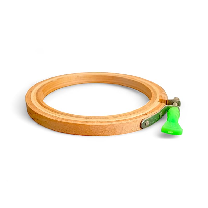 ADW CRAFT'S 4 INCH Embroidery Wooden Hoop(3 PLY, Pack of 6),Wooden Hoop Ring for Embroidery Kit,Wooden Embroidery Hoop Ring Frame,Wooden Frames for Craft Hoop Frame,Mini Wooden Hoop,Hand Embroidery Frame Wooden  - Image 4