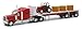 NewRay Peterbilt 389 with Hay and Farm Tractor Playset 132 Scale Model Toy Vehicles 10293A Red - Image 4
