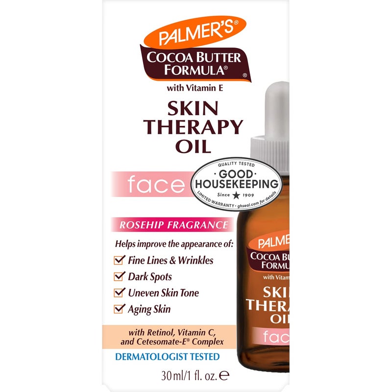 PALMER'S Palmers Skin Therapy Face Oil Cocoa Butter Formula with Rosehip for Fine Lines Wrinkles Dark Spots Uneven Skin Tone Ageing Skin 30ml  - Image 1