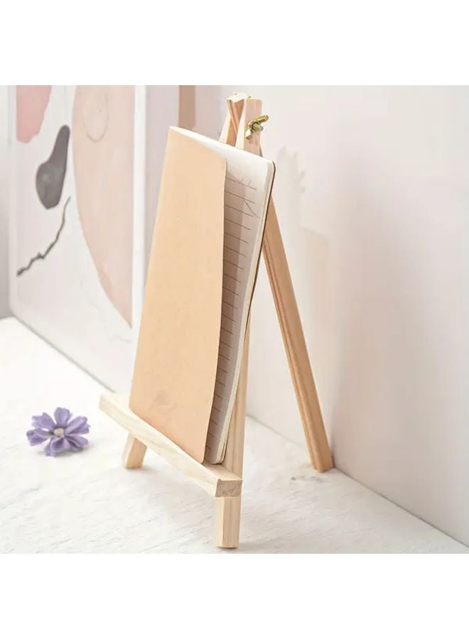 1 قطعة حامل خشبي مصغر قابل للتعديل من الطراز العتيق لحمل الأجهزة اللوحية والهواتف وإطارات الصور على المكتب - Image 2