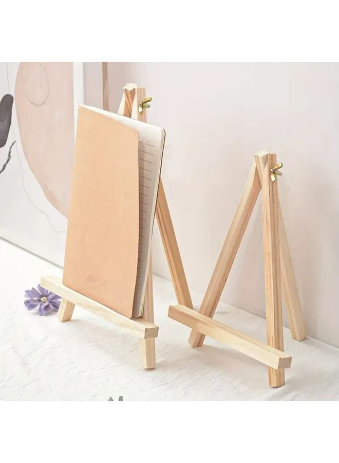 1 قطعة حامل خشبي مصغر قابل للتعديل من الطراز العتيق لحمل الأجهزة اللوحية والهواتف وإطارات الصور على المكتب - Image 4