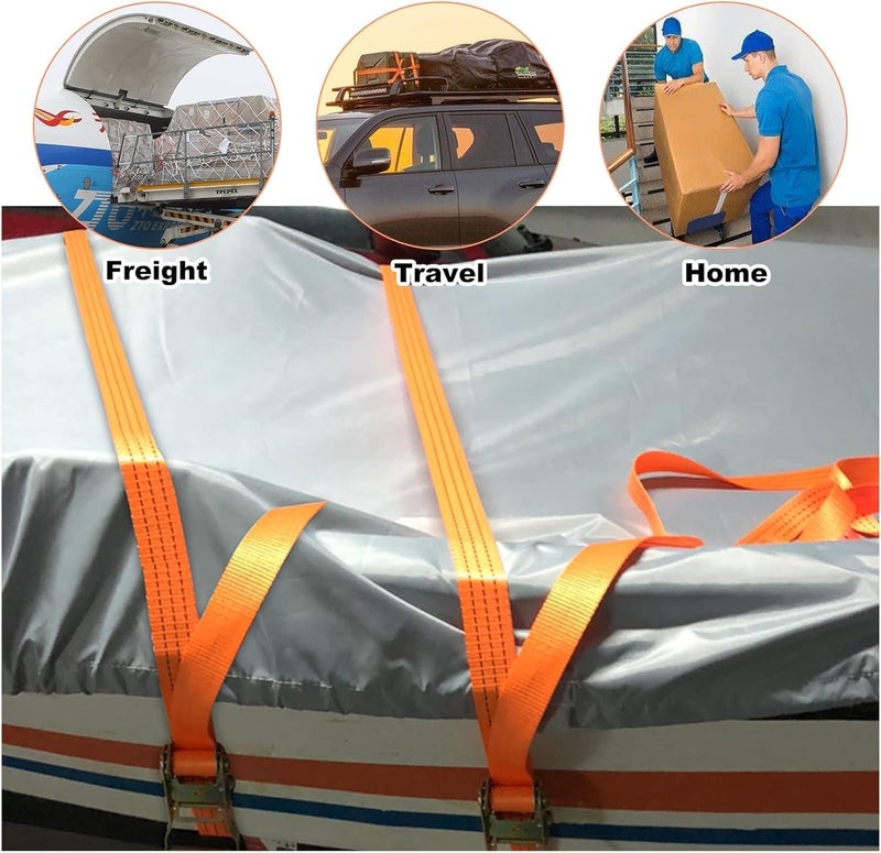 Inditrust أحزمة ربط رافعة، 10 متر، سعة تحميل 1500 كجم، ثقيلة مع مشبك قفل كام مبطن - Image 3