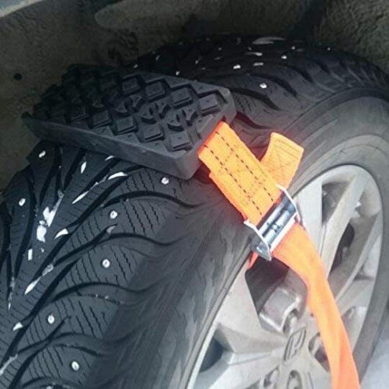 ELECDON Market diverse application fit Recovery Track Mat, Portable Tire Traction Device for Snow, Mud And Sand â€“ for Cars And Small Suvs, Get Unstuck Fast, 2Pcs Balanced weight - Image 2