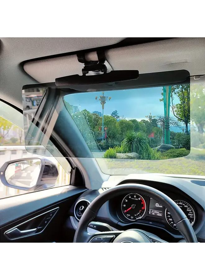 Polarized Anti Glare Car Sun Visor Extender Snap On Installation Durable Acrylic Material 1pc - Image 1