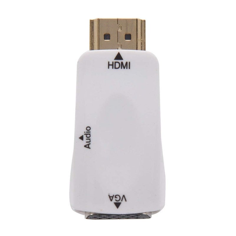 Hexabyte HDMI Male to VGA Female Adapter Converter | 1080P Full HD Video with Audio Output Support | HDMI to VGA Cable for Laptop, PC, Monitor, Projector, HDTV – White - Image 2