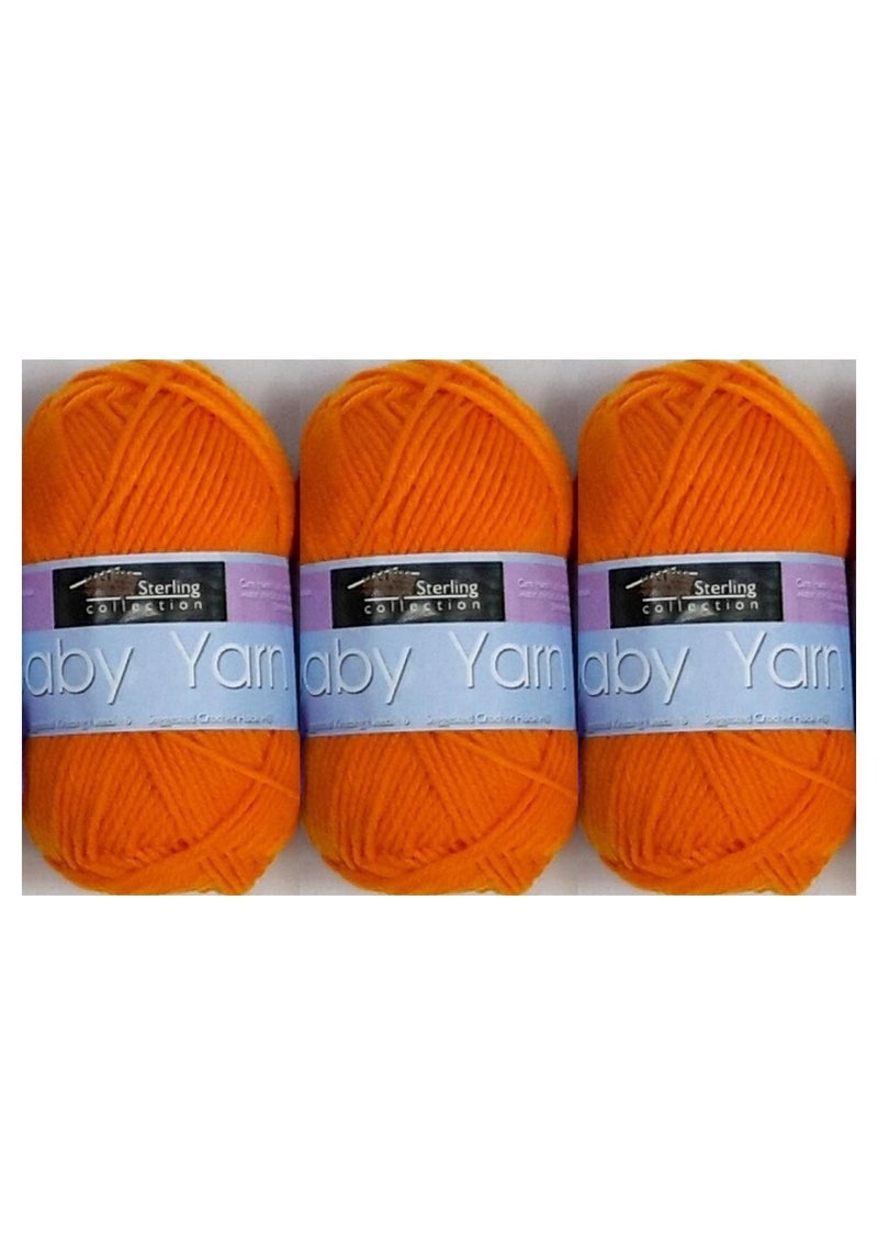 Sterling 3-Piece Knitting Yarn Orange - Image 1