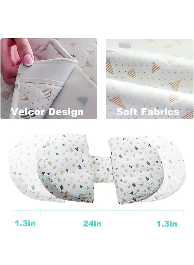 وسادة الحمل ، وسادة الحمل مع الخصر ووسادة الدعم القابلة للتعديل - وسادة الأمومة الكاملة للنوم ، ودعم التصميم القابل للإزالة إلى الوراء ، والساقين ، والبطن والوركين - مريحة ومريحة للنساء الحوامل - Image 3