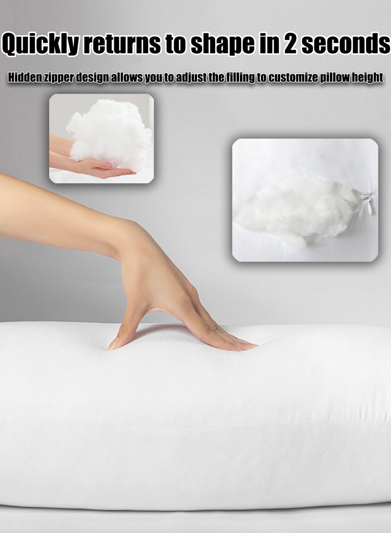 وسادة الحمل ، وسادة الحمل مع الخصر ووسادة الدعم القابلة للتعديل - وسادة الأمومة الكاملة للنوم ، ودعم التصميم القابل للإزالة إلى الوراء ، والساقين ، والبطن والوركين - مريحة ومريحة للنساء الحوامل - Image 5