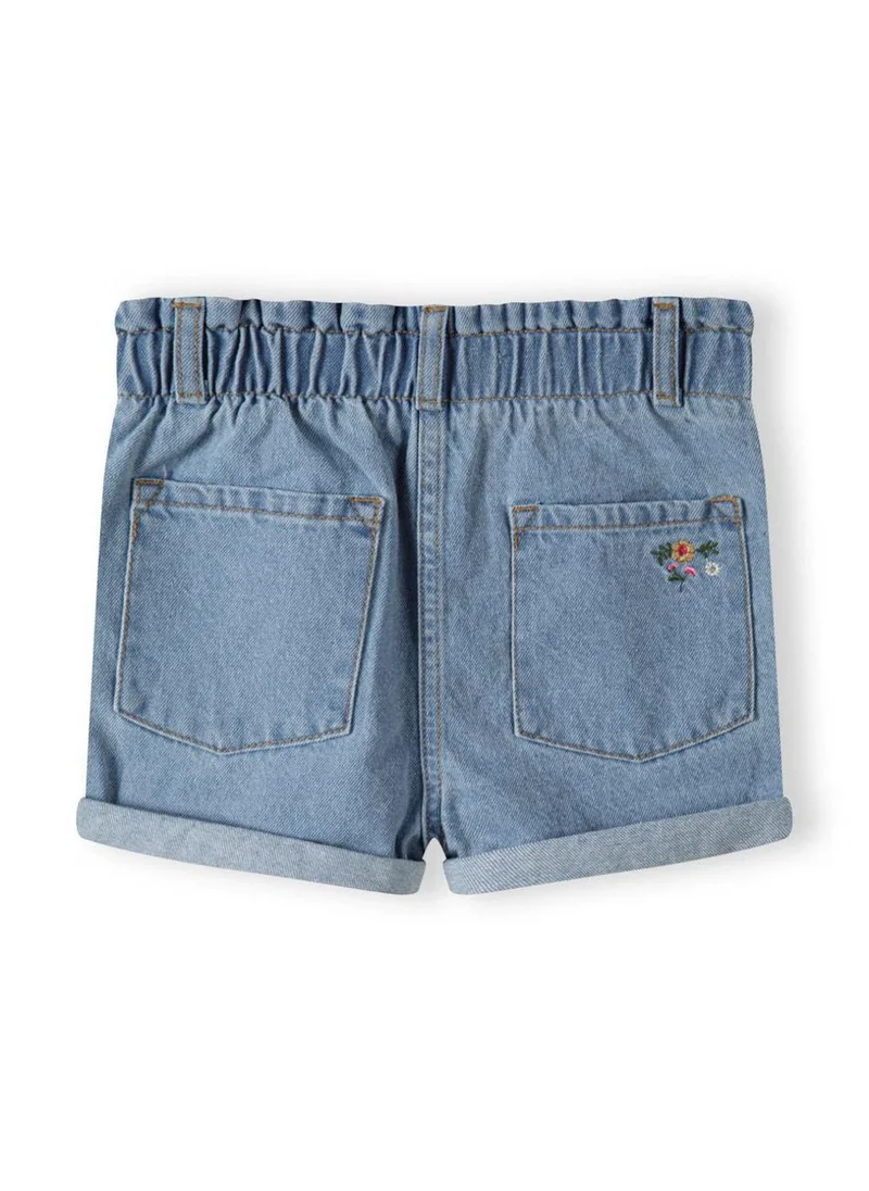 مينوتي Baby Paberbag Waist Denim Shorts
