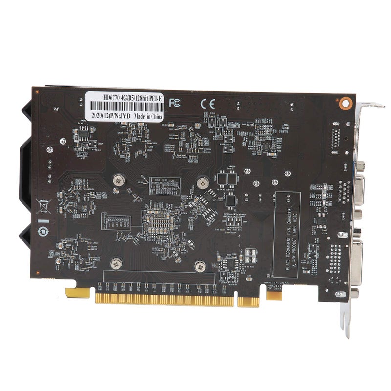 4 جيجابايت DDR5 128 بت بطاقة رسومات HD 6770 تشغيل هادئ بدرجة حرارة منخفضة للكمبيوتر - Image 4