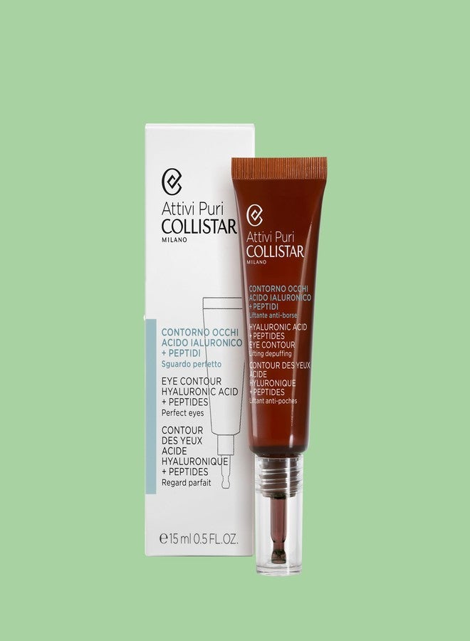 Collistar Attivi Puri Hyaluronic Acid + Peptides Eye Contour Lifting Depuffing, 0.5 Fl Oz. made in Italy [italian import] - Image 3