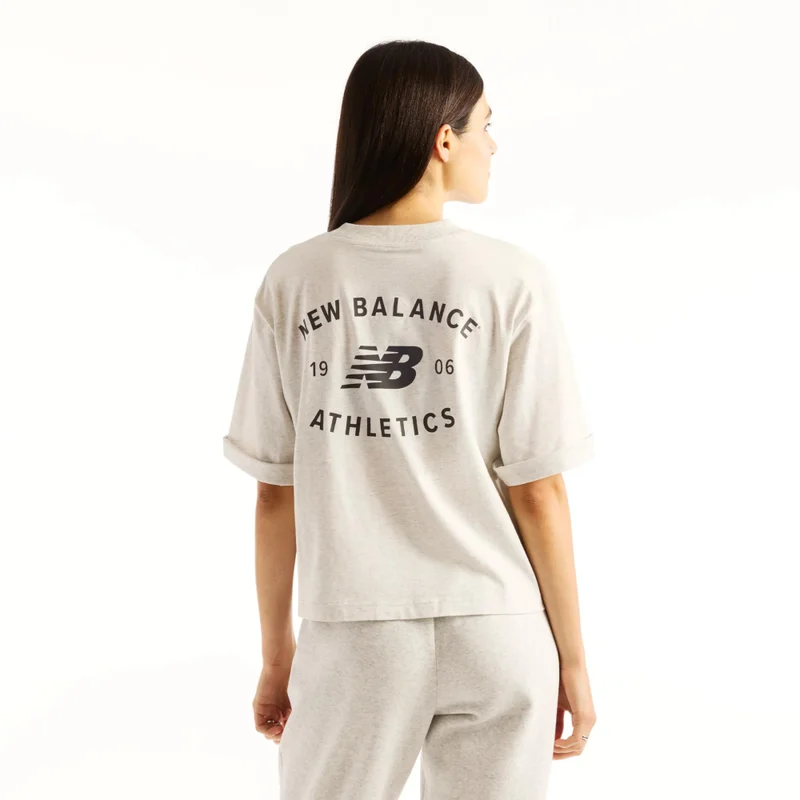 New Balance Ash Heather Women's Reimagined Relaxed T-Shirt for Women | Best Price UAE