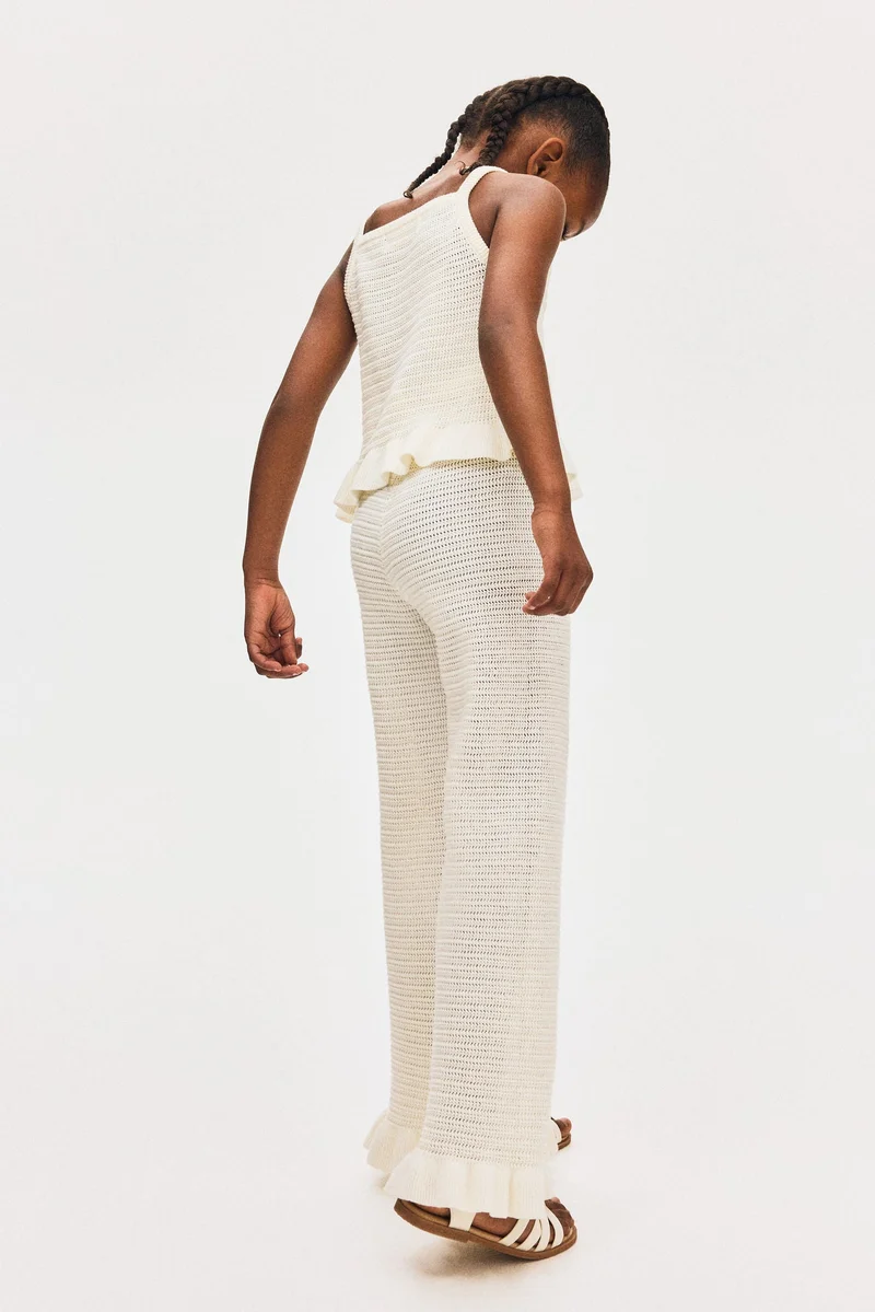 H&M Flared cotton-knit leggings