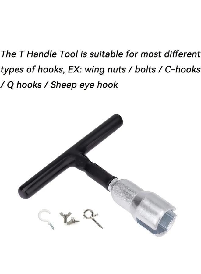 Heavy Duty T Handle Wing Nut Tool 1pc Comfort Grip For Eye Screws Hooks - Image 3