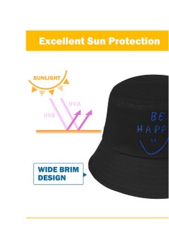 Excefore Kids Sun Hat UPF 50+ Summer Protection Beach Hat Wide Brim Cotton for Boys Girls Outdoor Vacation Lightweight Headwear Everyday Style for Children Aged 12 15  - Image 4