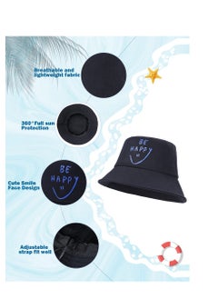 Excefore Kids Sun Hat UPF 50+ Summer Protection Beach Hat Wide Brim Cotton for Boys Girls Outdoor Vacation Lightweight Headwear Everyday Style for Children Aged 12 15  - Image 2