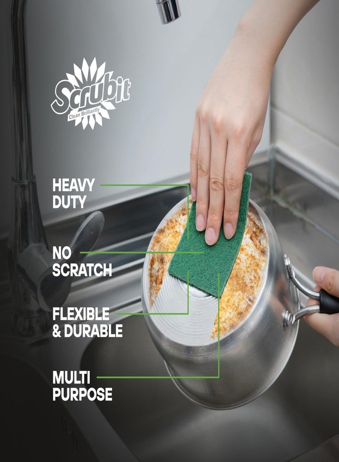 SCRUBIT Scouring Pad Roll - 19 FT Green scrubbing Pads Roll - Non Scratch Dish Washing Scrubbers - Abrasive and Heavy Duty Pot Scrubber Roll for Kitchen, Pots, Pans, Oven, and Grill 19 FT X 6" x0.3" - Image 4