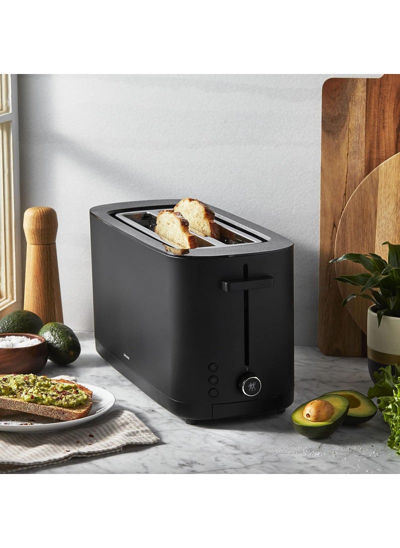 Zwilling ZWILLING Enfinigy 2 Long Slot Toaster 4 Slices with Extra Wide 15 Slots for Bagels 7 Toast Settings Even Toasting Reheat Cancel Defrost Black  - Image 2