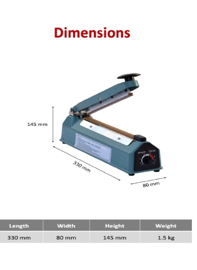 ZAMZIN Impulse Heat Sealer Machine – 16 Inch 300W Plastic Bag Sealer, 5mm Sealing Width, Lightweight Heat Sealer for Sealer Bags, 12 Inch Adjustable Impulse Sealer for Packaging, Food & Storage  - Image 3