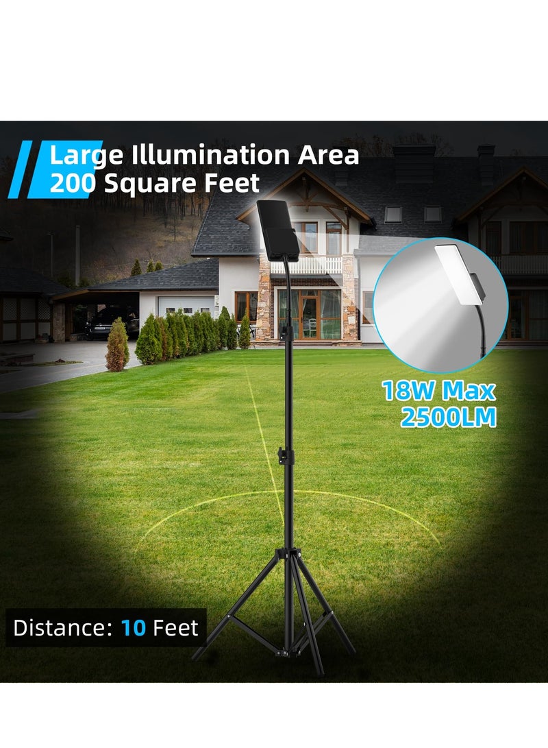 XiuWoo Camping Light, Telescoping Lantern Light, 10000mAh Rechargable 2500 Lumen Work Lights with Stand for Garage Mechanics Workshop Outdoor, Adjustable Metal Telescoping Tripod, with battery - Image 5