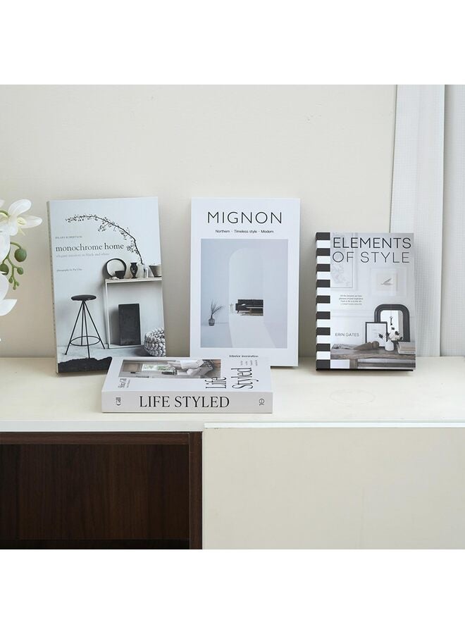 4PCS Preppy Decorative Fake Books Funky Aesthetic Room Decor Coffee Table Faux Books Decor for Decoration Bookshelf Stuff Things - Image 5