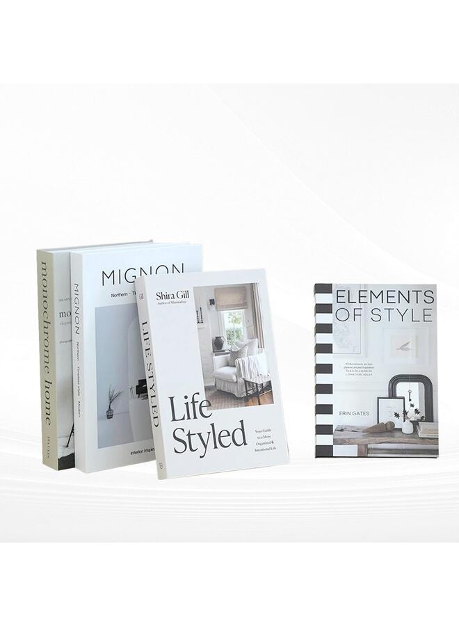 4PCS Preppy Decorative Fake Books Funky Aesthetic Room Decor Coffee Table Faux Books Decor for Decoration Bookshelf Stuff Things - Image 2