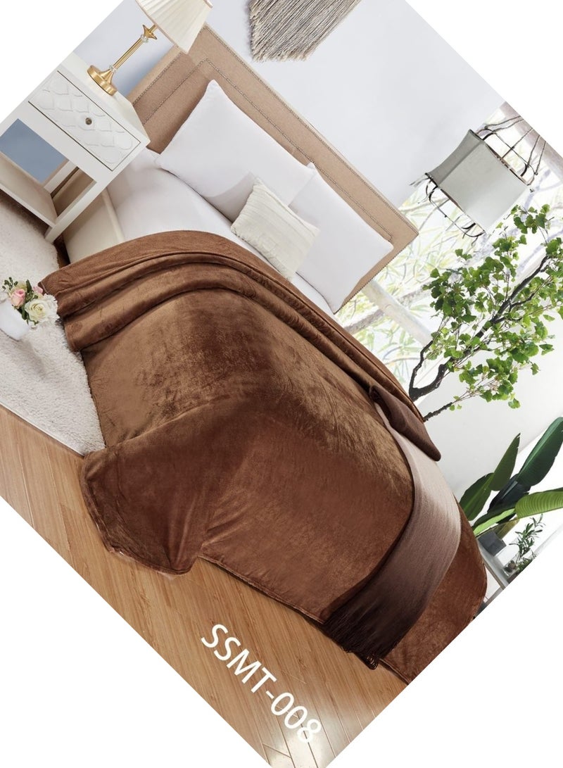 Moon 1 Piece Soft Bed Polyester Blanket king Size 200*220 cm  - Image 2