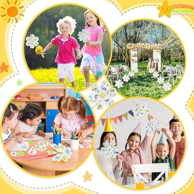 PINWHEELS, DIY PINWHEELS CRAFT FOR KIDS, BLANK PAPER PINWHEELS BULK CRAFT KITS FOR BOYS GIRLS SUMMER ACTIVITIES, SCHOOL GROUP DAYCARE, HOME PROJECT, ARTS AND CRAFT PARTY ACTIVITY, 24 PCS - Image 5