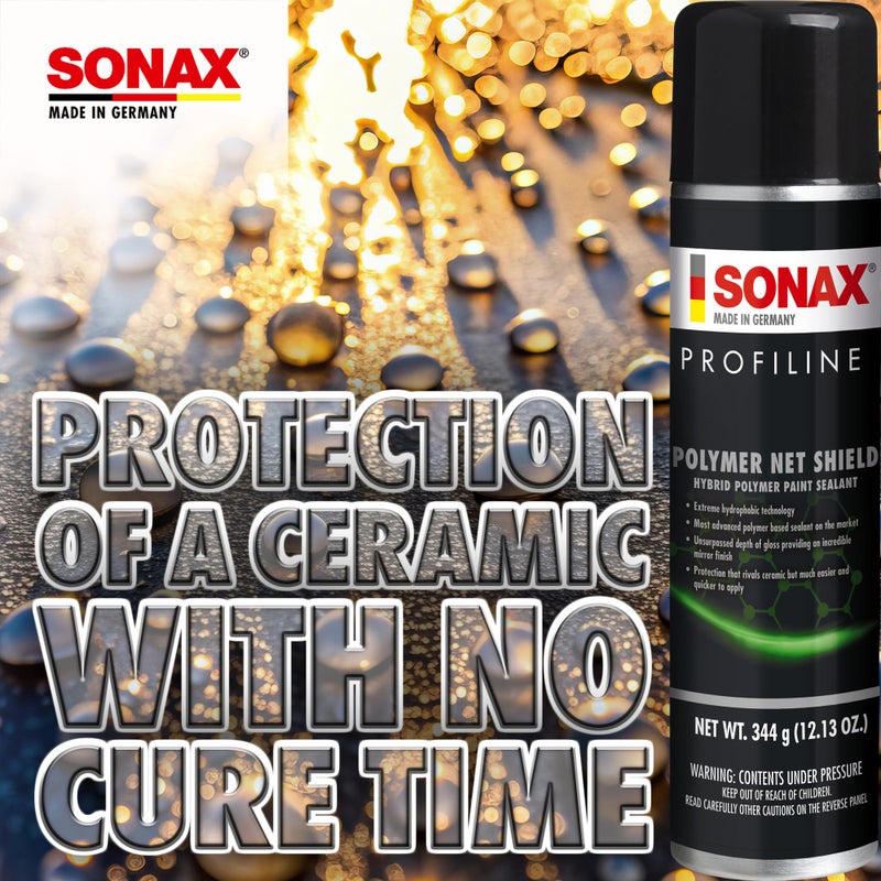 SONAX Polymer Net Shield 223300 | Aerosol-Based Polymer Spray Sealant for Paint Protection | Up to 6 Months of Protection | UV, Acid Rain & Contaminant Defense | Easy Application & High Gloss | 340ml - Image 4