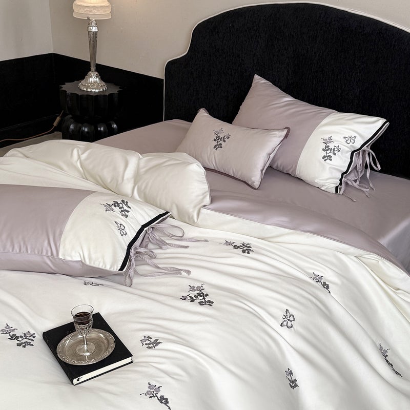 A Corner Flower Town Bed Sheet Set, 100-Thread Count, Long-Staple Cotton, Floral Pattern - Image 1